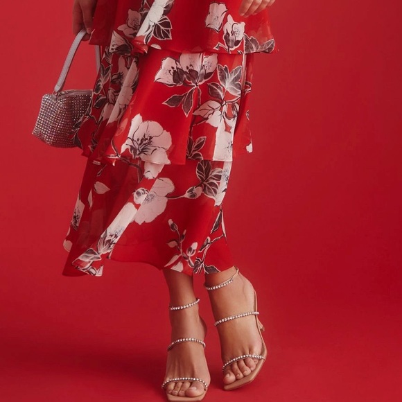 Anthropologie Exquise Floral Tiered Mock-Neck Maxi Dress - Picture 10 of 16